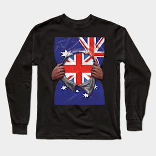 Australian Flag Australian Flag Ripped - Gift for British From Australian Long Sleeve T-Shirt